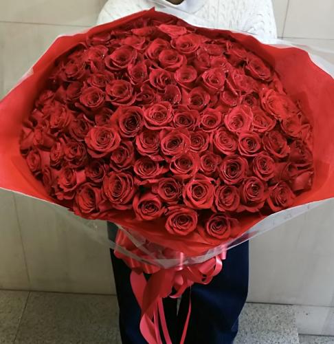 赤バラの花束30000円